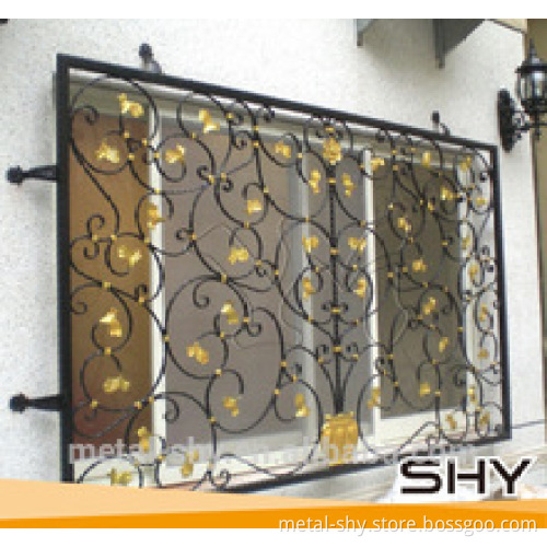 Beautiful and security wrought iron lowes window grill